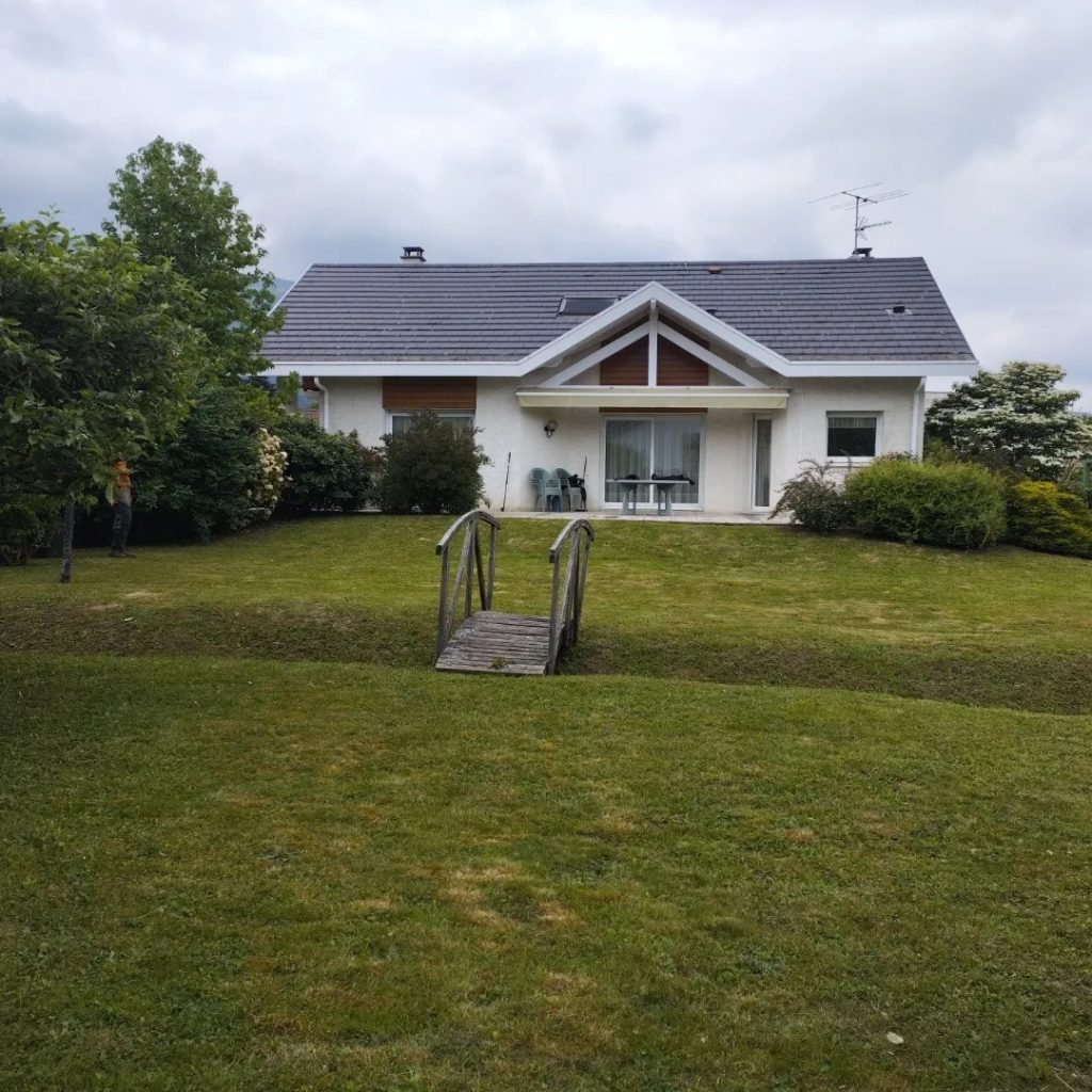 Photo d'un jardin tondu
